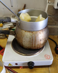 Wax Melting pot.
